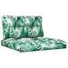 vidaXL Pallet Cushions 2 pcs Leaf Pattern Fabric