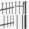 vidaXL Fence Gate Single Door with Spike Top Steel 1x1 m Black