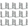 vidaXL Fence Anchors 12 pcs Silver 14x6x15 cm Galvanised Steel
