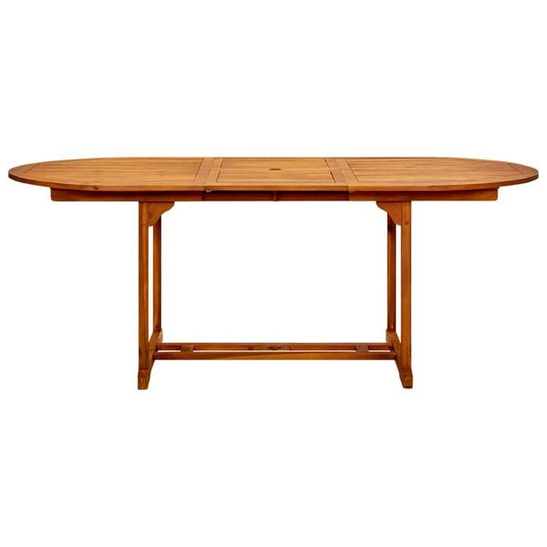 vidaXL Garden Table (150-200)x100x75 cm Solid Acacia Wood