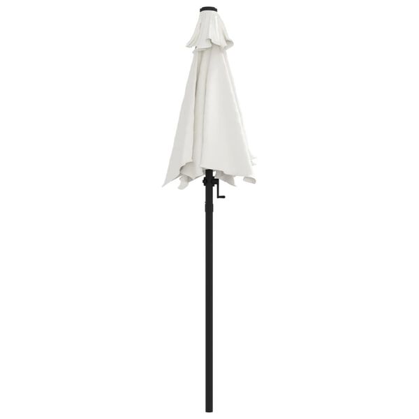 vidaXL Garden Parasol Sand White 200x224 cm Aluminium