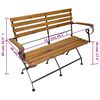 vidaXL Folding Garden Bench 112 cm Solid Acacia Wood