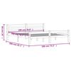 vidaXL Bed Frame without Mattress White Solid Pinewood 180x200 cm Super King