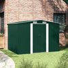 vidaXL Garden Storage Shed Green Metal 257x205x178 cm