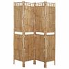 vidaXL 4-Panel Room Divider Bamboo 160x180 cm