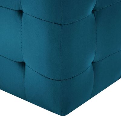 vidaXL Bedside Cabinets 2 pcs Blue 30x30x30 cm Velvet Fabric