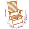 vidaXL Garden Chairs 6 pcs with Cream Cushions Solid Teak Wood