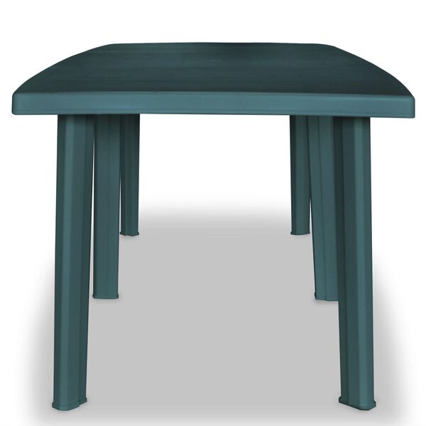 vidaXL Garden Table Green 210x96x72 cm Plastic