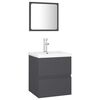 vidaXL Bathroom Furniture Set Grey Engineered Wood