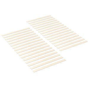 vidaXL Bed Slat 32 pcs Natural 90 x 6 x 1.3 cm Solid Pine Wood