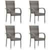 vidaXL 5 Piece Garden Dining Set Grey