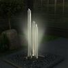 vidaXL Garden Fountain Silver 48x34x123 cm Stainless Steel
