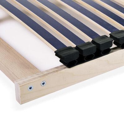 vidaXL Slatted Bed Base without Mattress with 42 Slats 7 Zones 140x200 cm