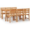 vidaXL 7 Piece Garden Dining Set Solid Wood Teak