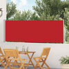 vidaXL Patio Retractable Side Awning 100x500 cm Red