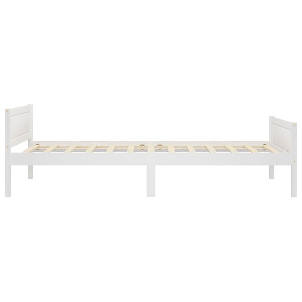 vidaXL Bed Frame without Mattress Solid Pinewood White 90x200 cm