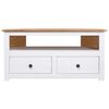 vidaXL Corner TV Cabinet White 93x49x49 cm Solid Pine Panama Range