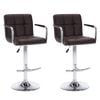 vidaXL Bar Stools 2 pcs Brown Faux Leather