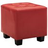 vidaXL Tub Chair with Footstool Red Faux Leather