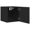 vidaXL Wall Mounted TV Cabinets 4 pcs Black 30.5x30x30 cm