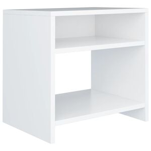 vidaXL Bedside Cabinet | White | Engineered wood | Medium | Bedside Cabinet