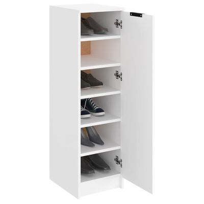vidaXL Shoe Cabinet White 30x35x100 cm Engineered Wood