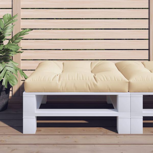 vidaXL Pallet Sofa Cushion Beige 70x70x12 cm