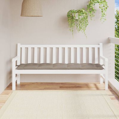 vidaXL Garden Bench Cushion Taupe 180x50x7 cm Oxford Fabric