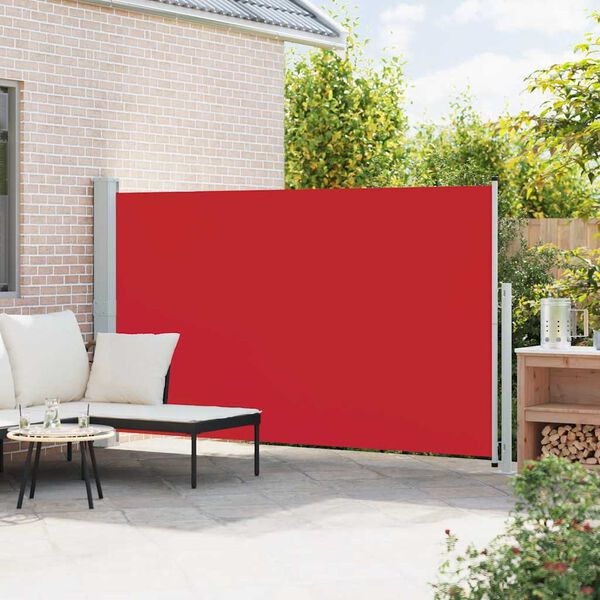 vidaXL Patio Retractable Side Awning 180x300 cm Red