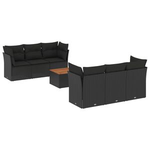 vidaXL Garden Sofa Set | Black