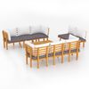 vidaXL 8 Piece Garden Lounge Set with Cushions Solid Acacia Wood