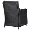 vidaXL 9 Piece Outdoor Dining Set Poly Rattan Black