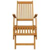 vidaXL Outdoor Deck Chairs with Footrests 2 pcs Solid Wood Acacia