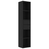 vidaXL Book Cabinet Black 36x30x171 cm Engineered Wood