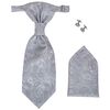 vidaXL Mens Weddingvest Set Silver 56 Polyester