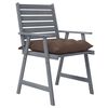 vidaXL Outdoor Dining Chairs with Cushions 4 pcs Solid Wood Acacia