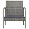 vidaXL 8 Piece Garden Lounge Set with Cushions Poly Rattan Grey
