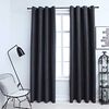 vidaXL Blackout Curtains with Metal Rings 2 pcs Anthracite 140x175 cm