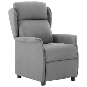 vidaXL Recliner Chair Light Grey Polyester