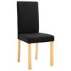 vidaXL Dining Chairs 4 pcs Black Fabric