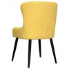 vidaXL Dining Chairs 2 pcs Yellow Fabric