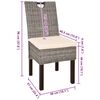 vidaXL Dining Chair 2 pcs Kubu Rattan Mango Wood