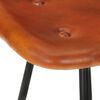 vidaXL Bar Stools 4 pcs Brown Real Leather