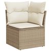 vidaXL 10 Piece Garden Sofa Set with Cushions Beige Poly Rattan