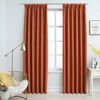 vidaXL Blackout Curtains with Hooks 2 pcs Rust 140x245 cm