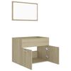 vidaXL 2 Piece Bathroom Furniture Set Sonoma Oak Engineered Wood