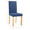 vidaXL Dining Chairs 2 pcs Blue Fabric