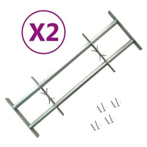 vidaXL Adjustable Security Grilles for Windows 2 pcs 1000-1500 mm