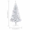 vidaXL Artificial Pre-lit Christmas Tree with Ball Set Silver 150 cm PET