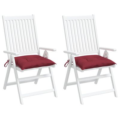 vidaXL Chair Cushions 2 pcs Wine Red 50x50x7 cm Oxford Fabric